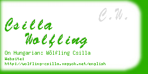 csilla wolfling business card