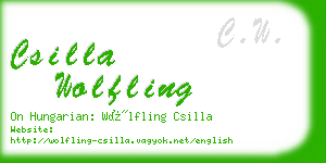csilla wolfling business card